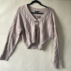 Baby pink cropped sweater